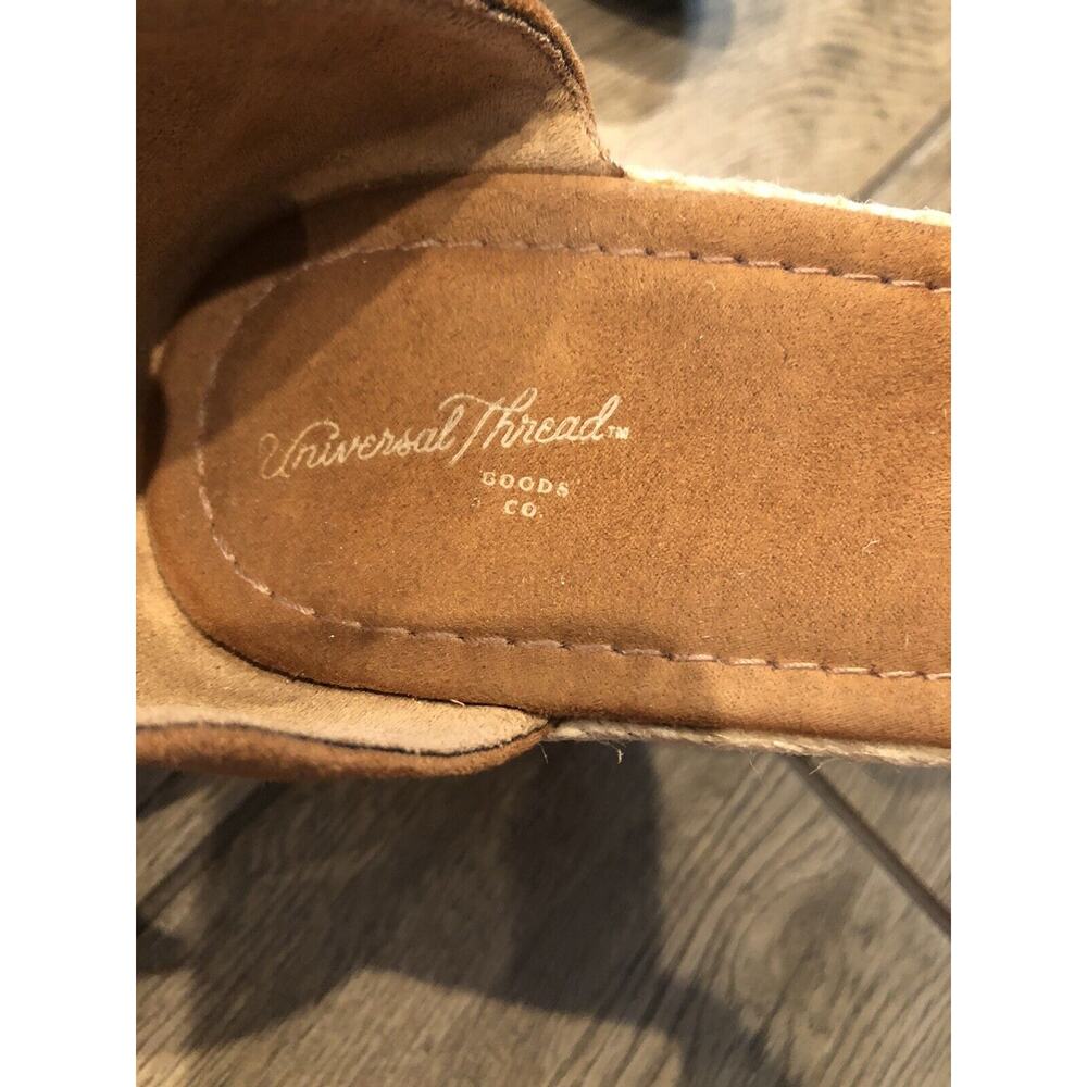 Espadrille Wedge Sz 10 Caramel‎ Brown Ankle Strap Sandal 3.5” Heel 1.5” platform - Picture 8 of 12